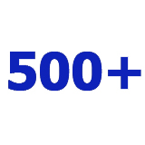500+